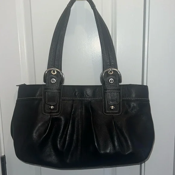 Coach | Bags | Vintage Coach Black Leather Soho Shoulder Bag